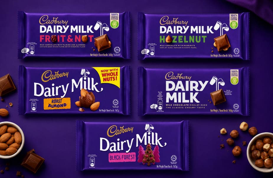 Cadbury Dairy Milk Chocolate 12 pcs Malasiya